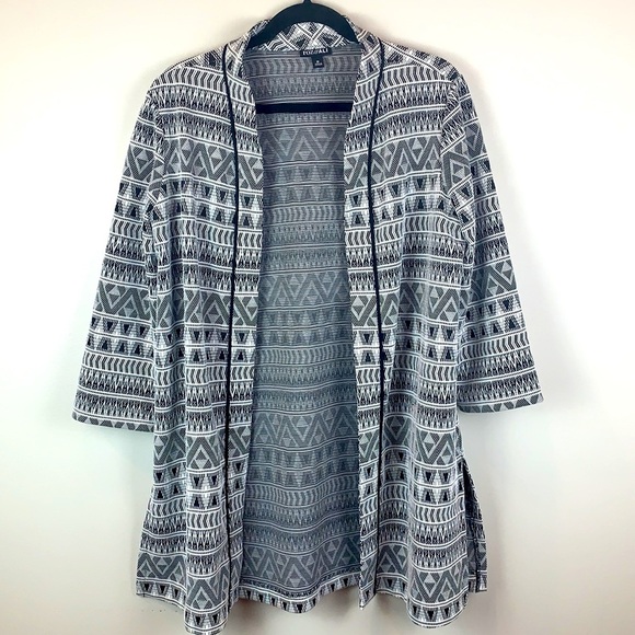Southwestern Long Open Front Boho Cardigan NWOT (Long Cardigan Sweater) - Picture 4 of 7